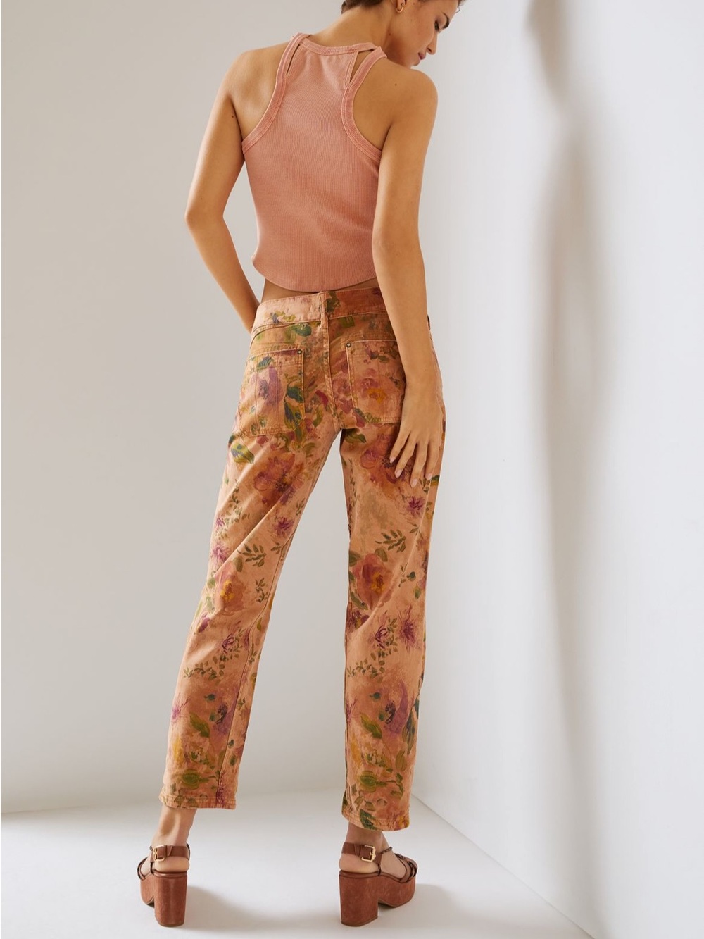 Pilcro Anthropologie The Wanderer Floral Button-Fly Pants Jeans size 27 - Picture 2 of 13